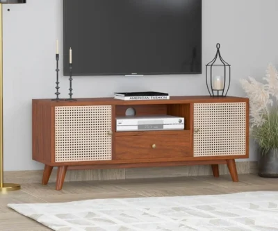 Solid Sheesham Wood TV Console with Storage – Royal Sheesham