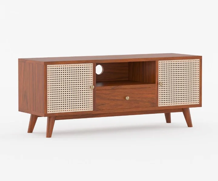 Royal Sheesham Wooden TV Console with Storage - Image 6