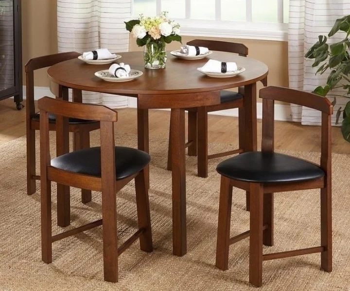 Royal sheesham 4 seater round dining set price in india - Image 3