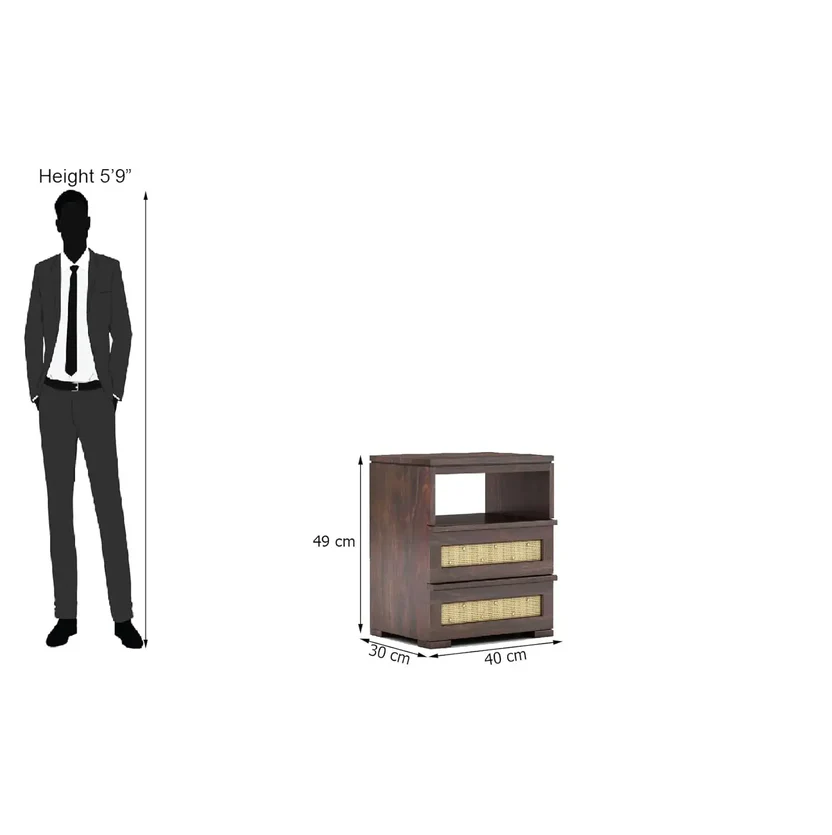 Royal sheesham bedside table for small bedroom space - Image 6