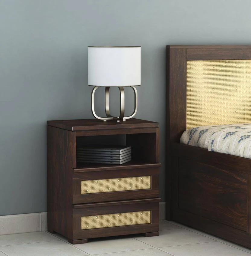 Royal sheesham bedside table for small bedroom space