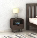 Royal sheesham bedside table with charging station - Image 4