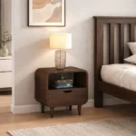 Royal sheesham bedside table with charging station - Image 2