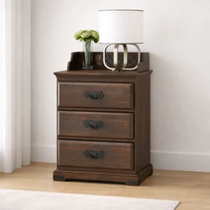 Royal Sheesham bedside table with metal legs design made from solid sheesham wood modern nightstand for bedroom use