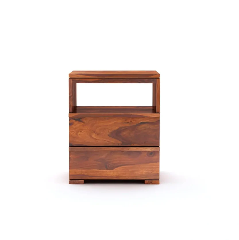 Royal sheesham bedside table with storage cabinet - Image 4