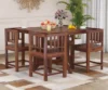 Royal sheesham compact 4 seater round dining set for small space