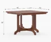 Royal sheesham compact 4 seater round dining set for small space - Image 11