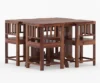 Royal sheesham compact 4 seater round dining set for small space - Image 4