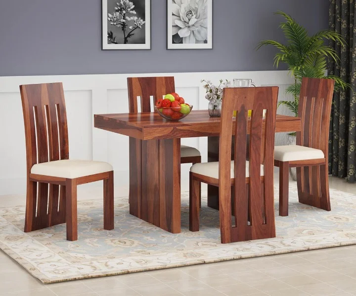 Royal sheesham dining table set easy to maintain