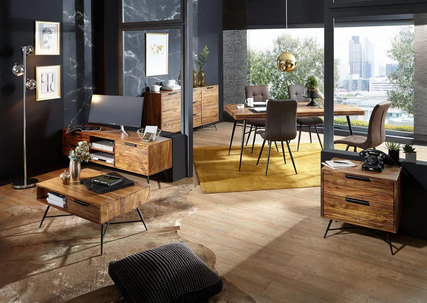 Royal sheesham minimalist bedside table wooden design - Image 3