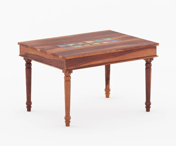 Royal sheesham round dining table 4 seater wooden set - Image 4