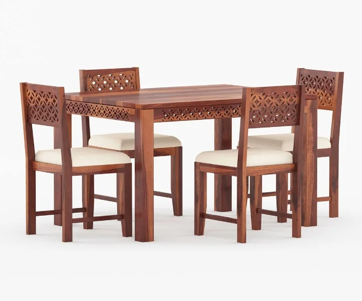 Royal sheesham space saving 4 seater round dining table - Image 3