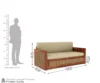Royal sheesham wooden sofa bed latest design - Image 3