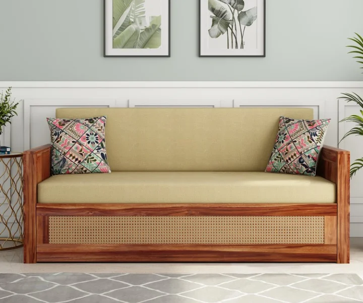 Royal sheesham wooden sofa cum bed latest design - Image 5