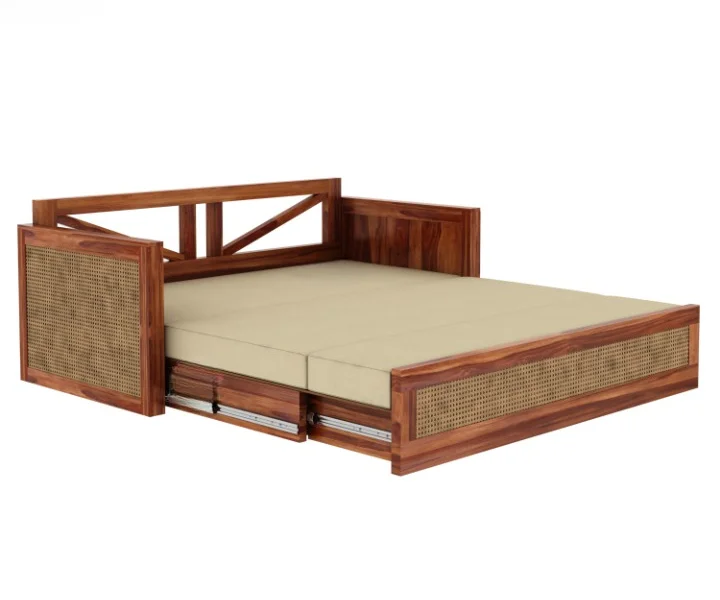 Royal sheesham wooden sofa cum bed latest design - Image 8