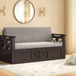 Royal sheesham wooden sofa set with cushions for home