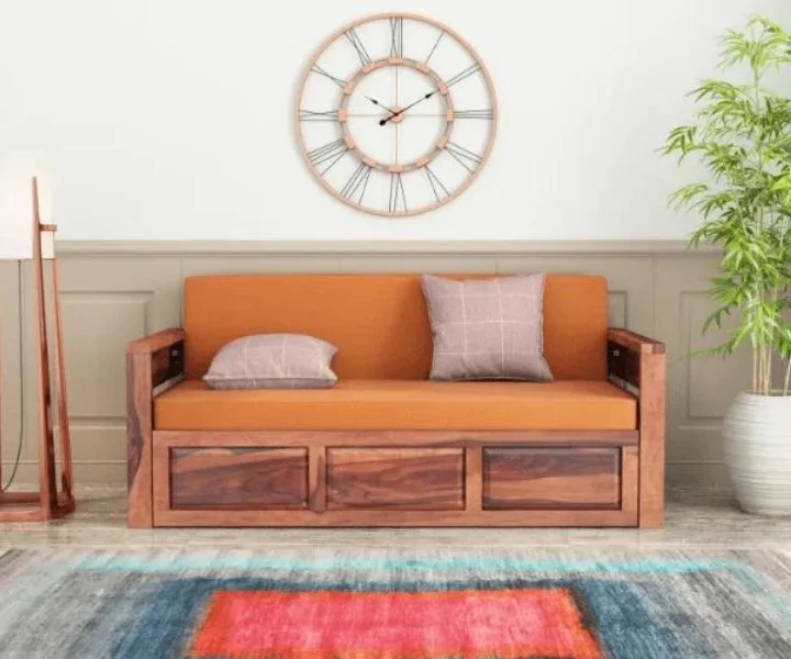 Luxury Handcrafted Sheesham Wood Sofa Set for Living Room - Image 10