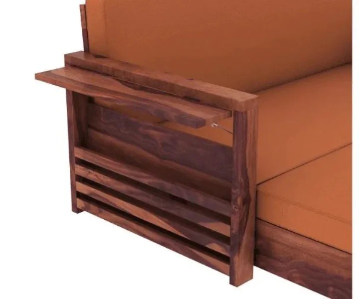 Luxury Handcrafted Sheesham Wood Sofa Set for Living Room - Image 5