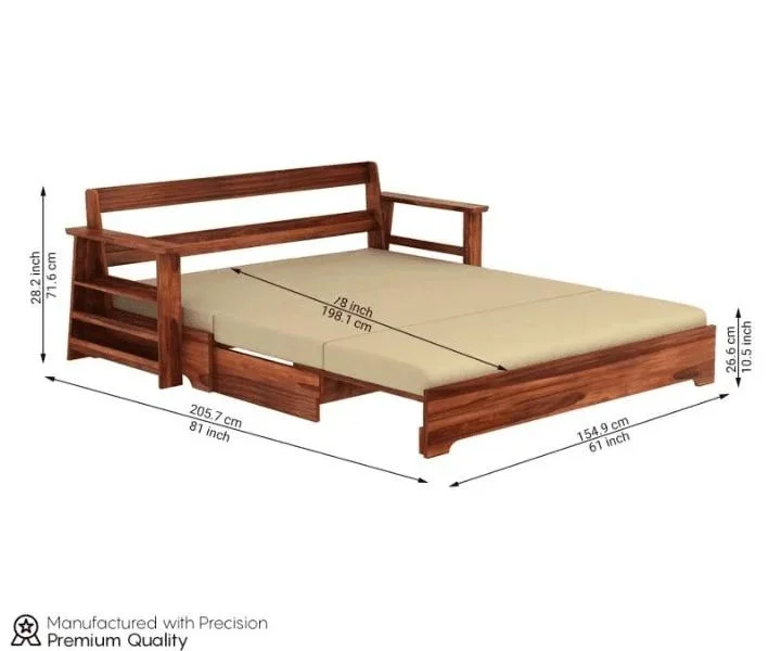 Royal sheesham buy sofa cum bed online india - Image 10