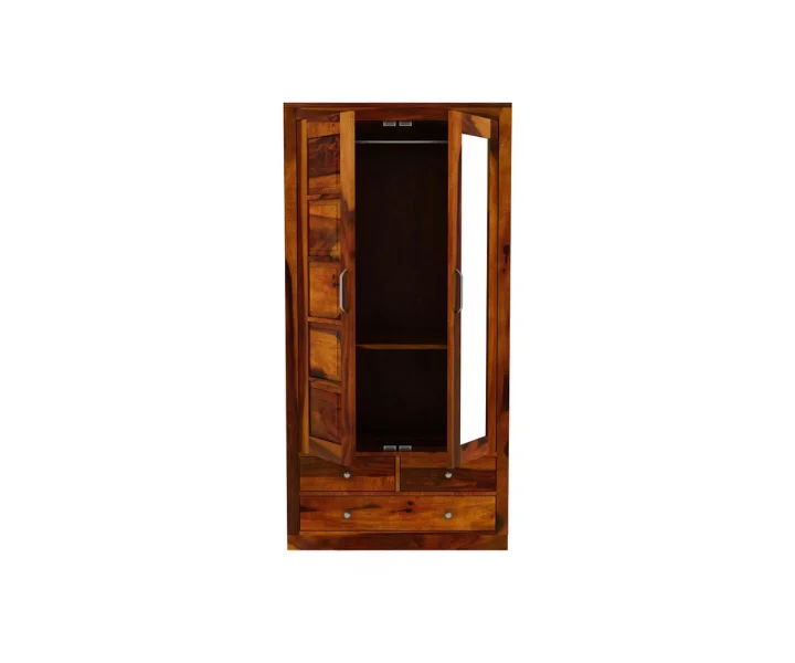 Smart Storage 2 Door Wardrobe Royal Sheesham - Image 4