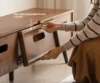 Traditional Solid Sheesham Wood TV Cabinet with Side Storage Units - Image 4