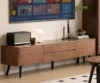 Traditional Solid Sheesham Wood TV Cabinet with Side Storage Units - Image 8