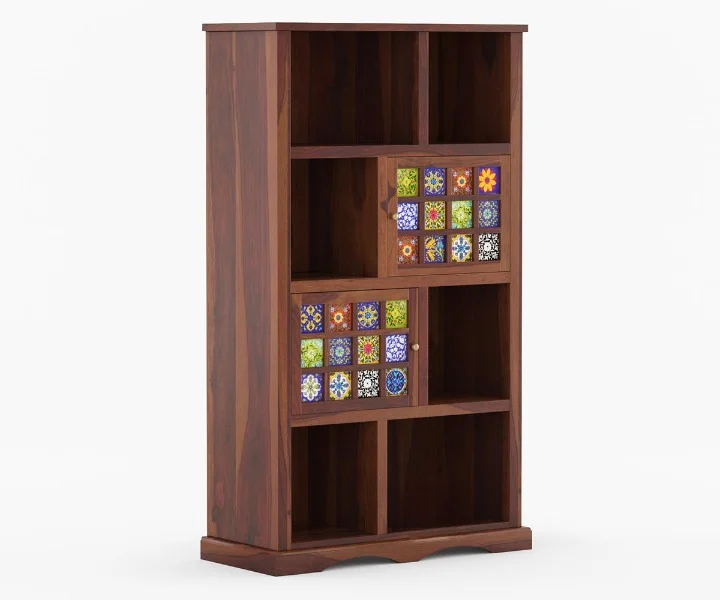 wooden bookshelf with drawers and shelves Royal Sheesham - Image 4