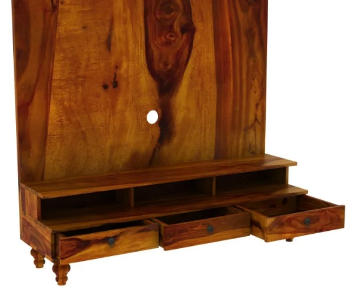Sheesham wood tv cabinet for living room Royal Sheesham - Image 5