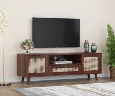 Royal Sheesham Sheesham Wood TV Console Table for Living Room