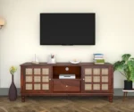 Royal Sheesham Sheesham Wood Wall Mounted TV Unit in Living Room