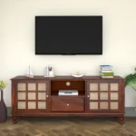 Royal Sheesham Sheesham Wood Wall Mounted TV Unit in Living Room