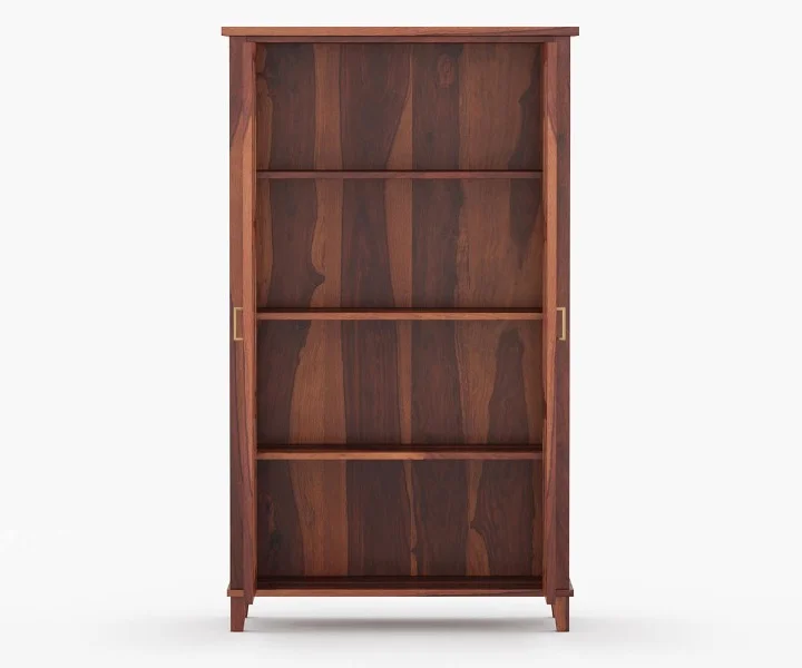 solid sheesham wood bookshelf for living room Royal Sheesham - Image 5