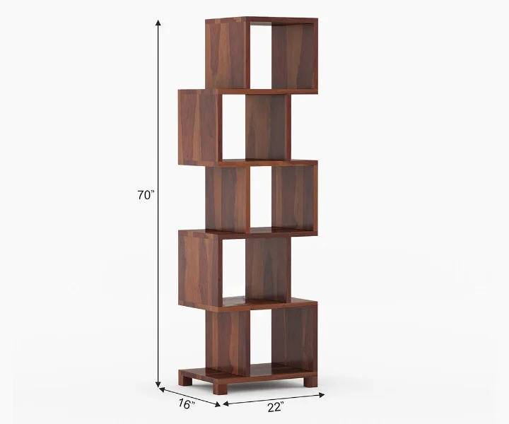 solid wood bookshelf modern design Royal Sheesham - Image 6