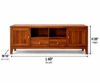 Luxury Solid Sheesham Wood Entertainment TV Unit with Drawers and Cabinets - Image 6