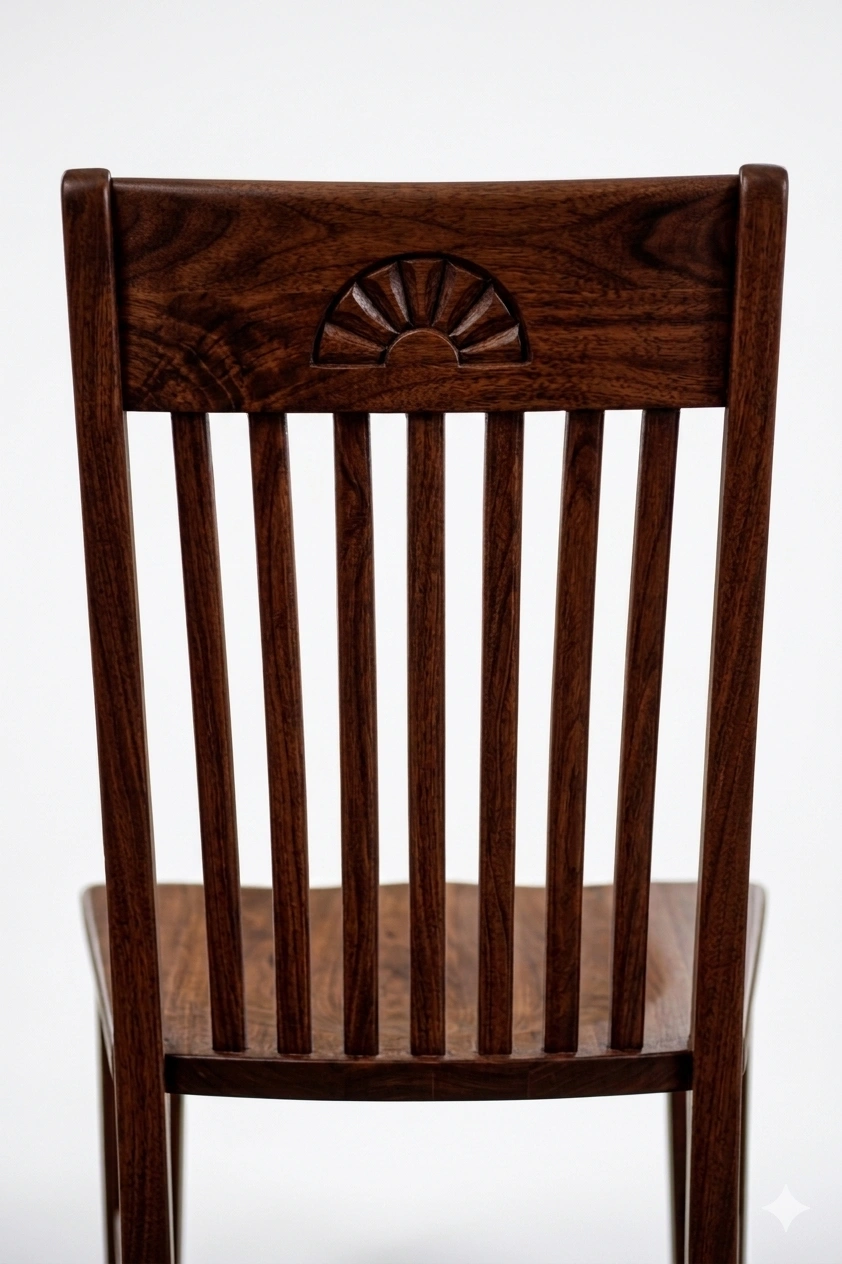 Royal Sheesham Comfortable Sheesham Wood Chair with Back Support (Set of 2) - Image 4