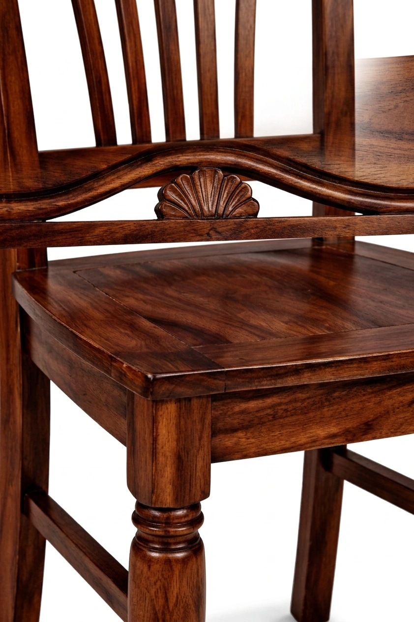 Royal Sheesham Comfortable Sheesham Wood Chair with Back Support (Set of 2) - Image 5