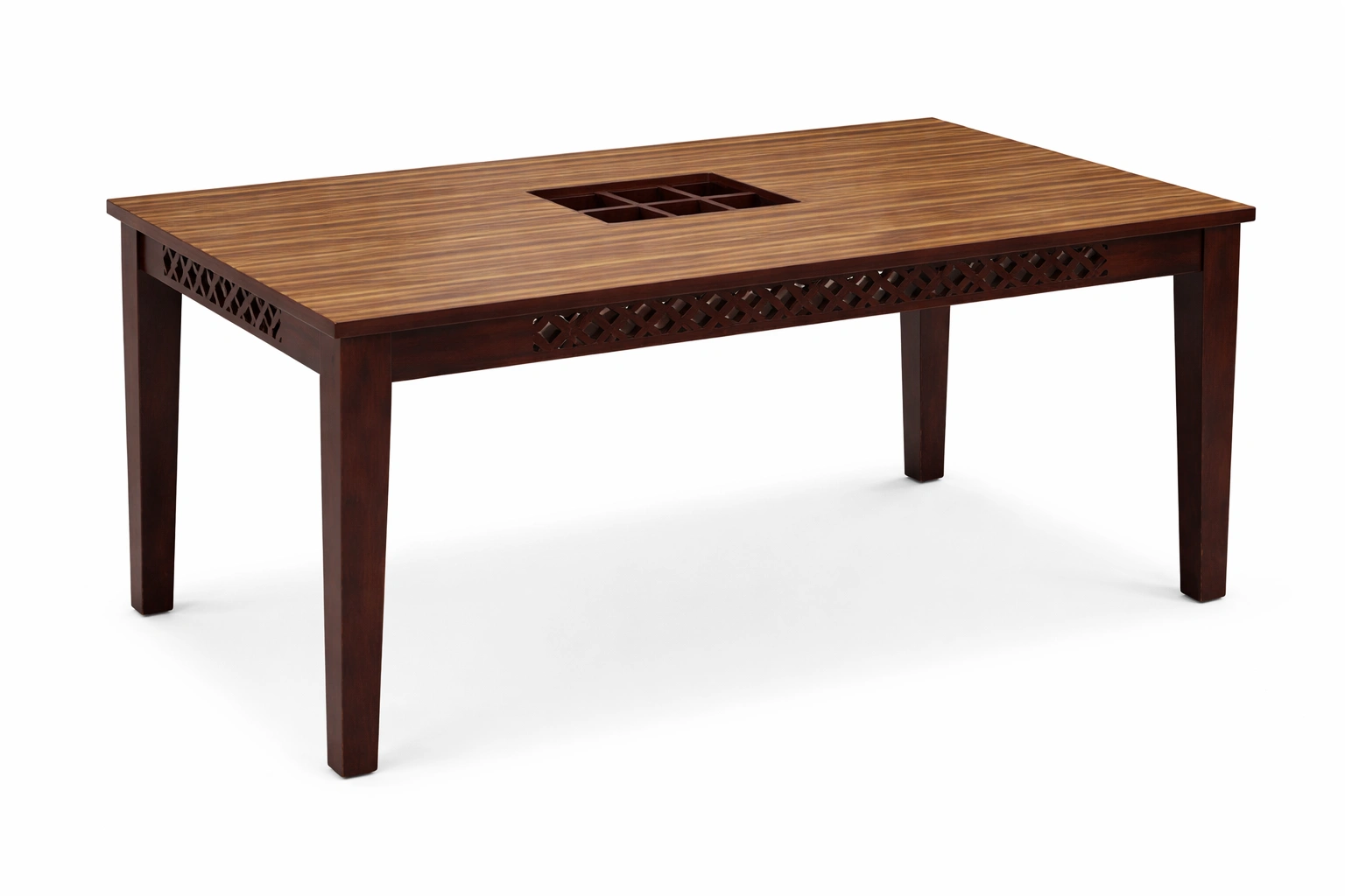 Sheesham Wood 6 Seater Dining Set with Cushioned Chairs - Image 4