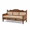 Traditional living room furniture 5-seater sofa set with marble flooring and artistic wall panels - Image 3