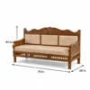 Traditional living room furniture 5-seater sofa set with marble flooring and artistic wall panels - Image 6