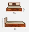 Akasya Solid Sheesham Wood Storage Beds - Image 2