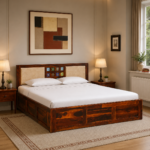 Akasya Solid Sheesham Wood Storage Beds