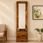 Alden Solid Wood Dressing Table in Walnut Finish