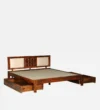 Anisha Solid Sheesham Wood  Bed With Hydraulic Storage - Image 5