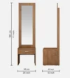 Ariana Sheesham Wood Dressing Table in Honey Finish - Image 3