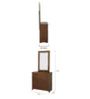 Avery Wooden Dressing Table with Mirror in Honey Oak Finish - Image 3