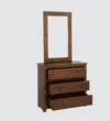 Avery Wooden Dressing Table with Mirror in Honey Oak Finish - Image 8