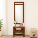 Avira Sheesham Wood Dressing Unit in Natural Finish