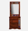 Berlin Sheesham Wood Dressing Table in Teak Finish - Image 6
