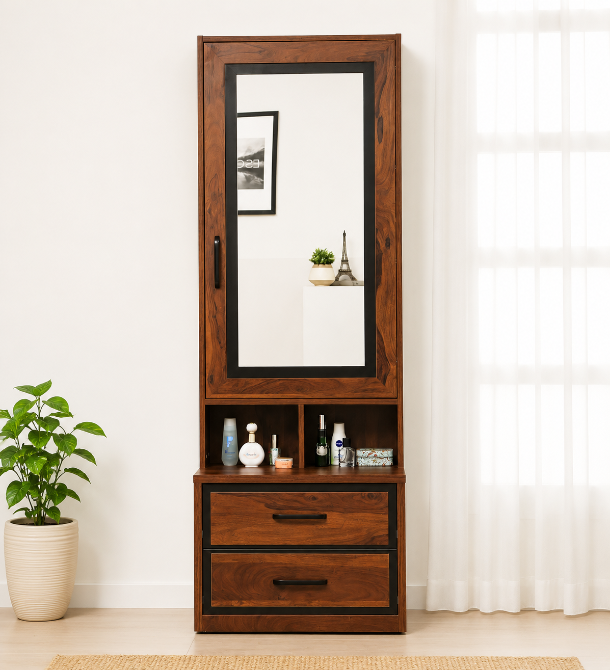 Carlton Solid Sheesham Wood Dressing Table in Teak Finish royal sheesham (1) Carlton Solid Sheesham Wood Dressing Table in Teak Finish - Image 1