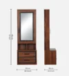 Carlton Solid Sheesham Wood Dressing Table in Teak Finish - Image 8